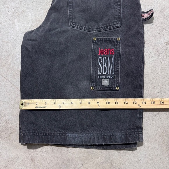Vintage 90s JNCO Style SBM Jean Shorts Baggy Size 36 Waist NEEDS NEW BUTTON - Picture 10 of 10